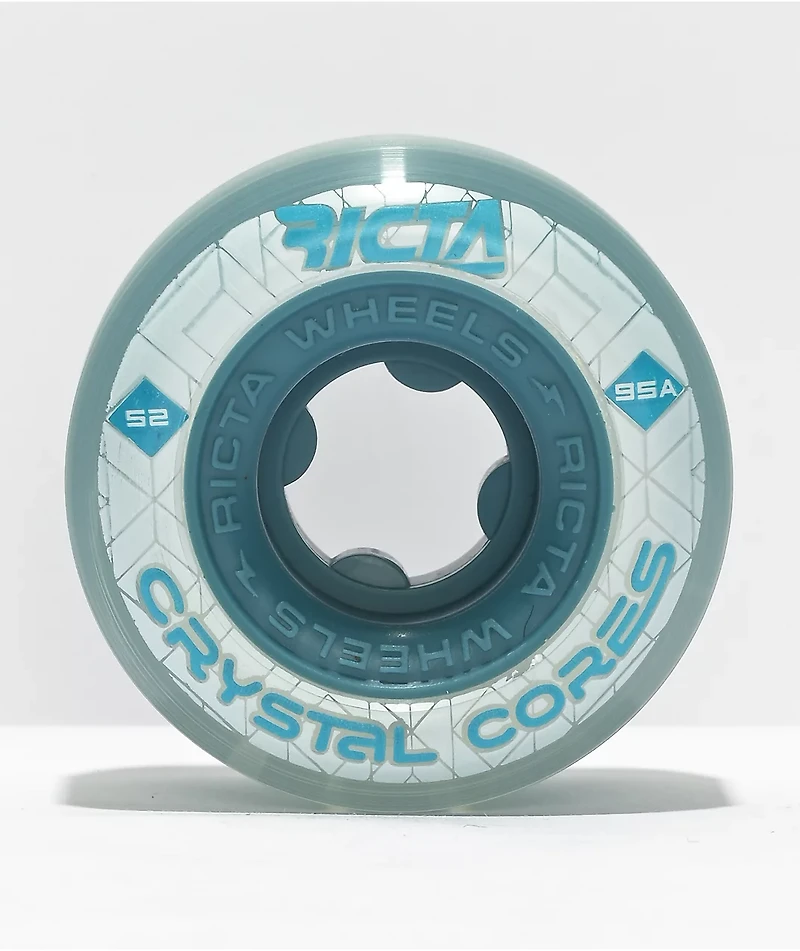Ricta Crystal Cores 52mm 95a Blue Skateboard Wheels