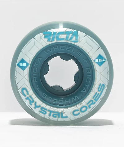Ricta Crystal Cores 52mm 95a Blue Skateboard Wheels