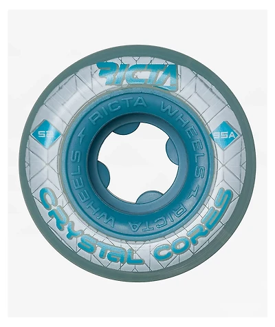 Ricta Crystal Cores 52mm 95a Blue Skateboard Wheels