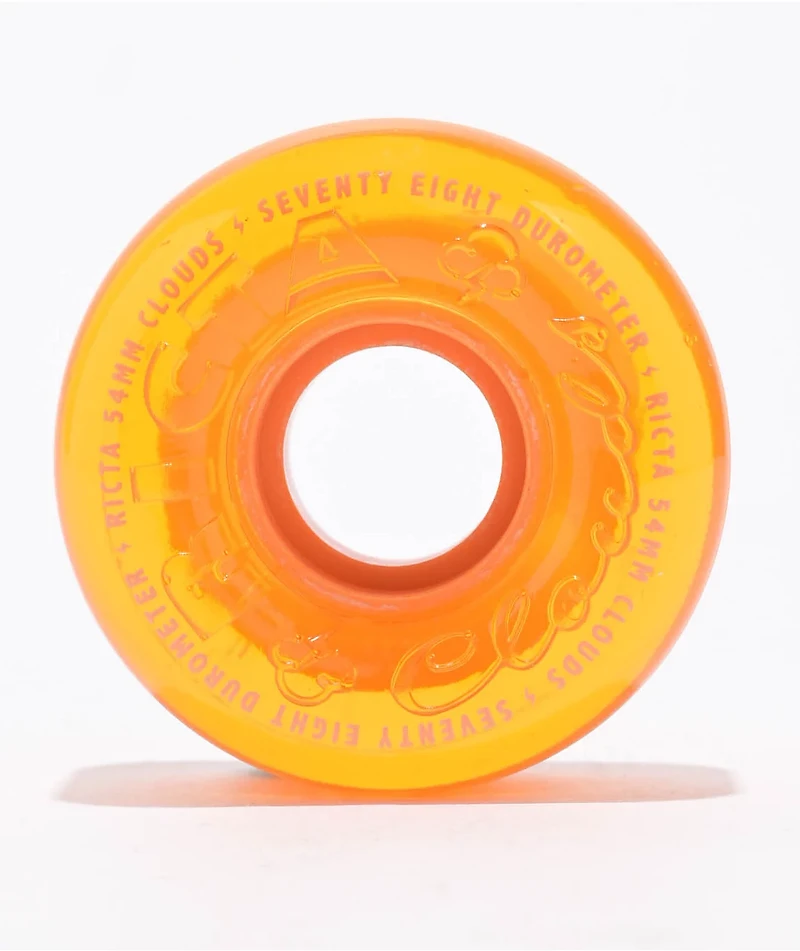 Ricta High Vis Clouds Orange 54mm 78a Cruiser Skateboard Wheels