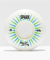 Ricta Sparx 51mm 99a White Skateboard Wheels