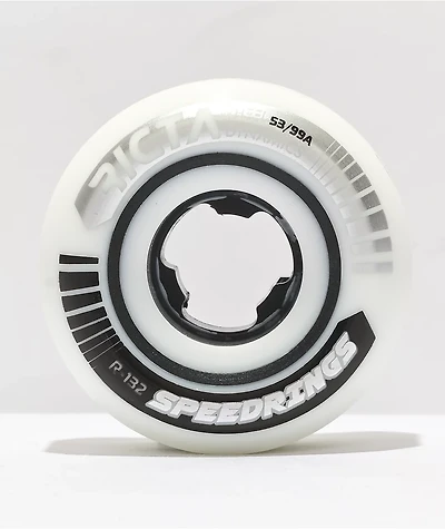 Ricta Speedrings 53mm 99a White Skateboard Wheels