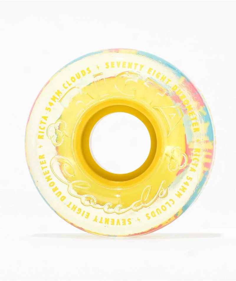 Ricta Splatter Cam Clouds 54mm 78a Green Cruiser Skateboard Wheels