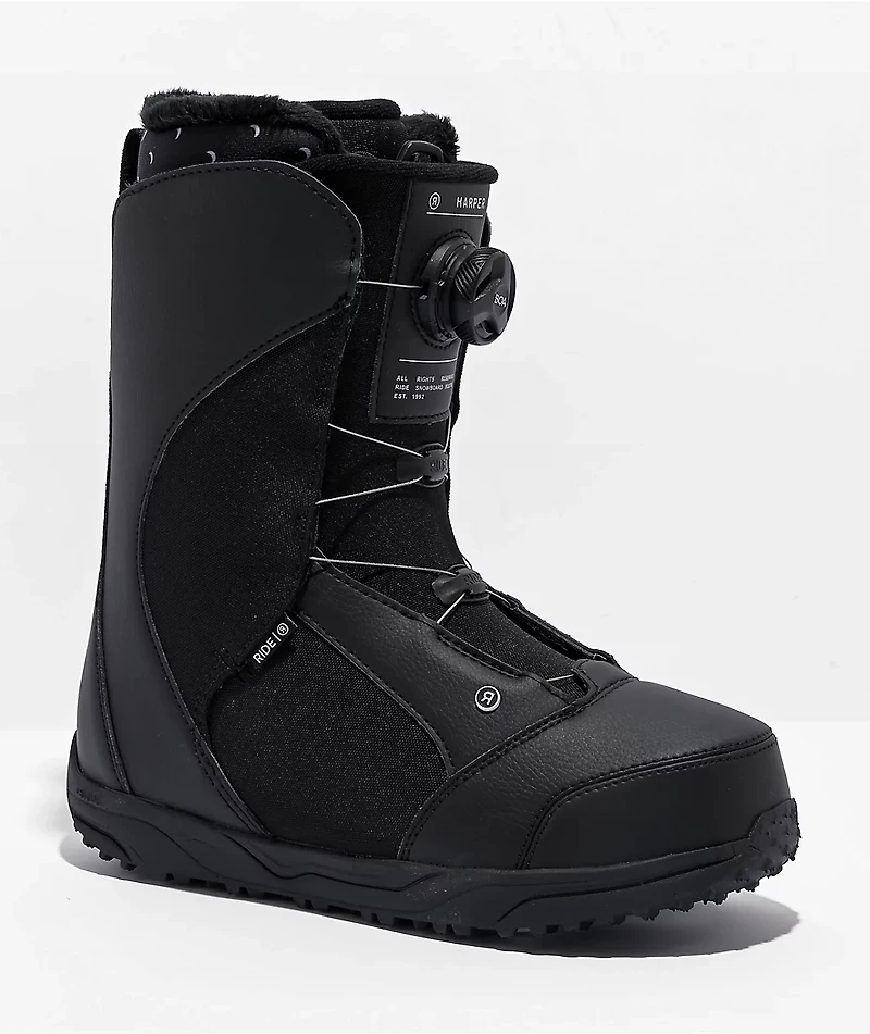 Ride Harbor Boa Black Women's Snowboard Boots 2023