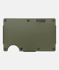 Ridge Matte Olive Metal Cardholder Wallet