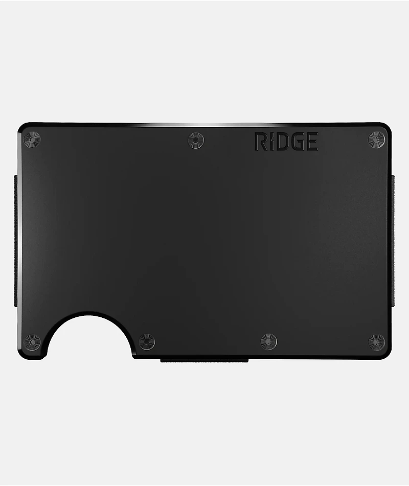 Ridge Royal Black Metal Cardholder Wallet