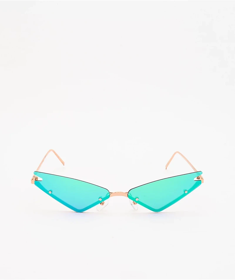 Rimless Micro Cat Eye Sunglasses