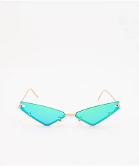 Rimless Micro Cat Eye Sunglasses