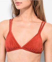 Rio De Sol Malibu Chili Trio Duo Triangle Bikini Top