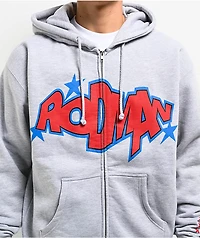 Rodman Apparel 2K Logo Grey Zip Hoodie