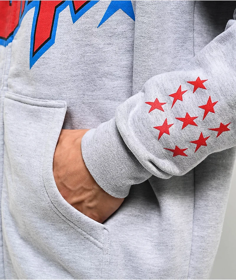 Rodman Apparel 2K Logo Grey Zip Hoodie
