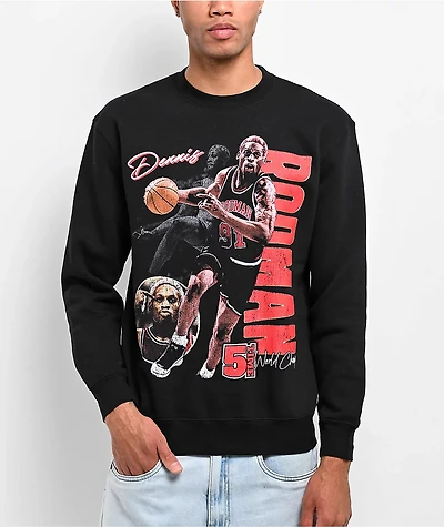 Rodman Apparel 5x World Champion Black Crewneck Sweatshirt