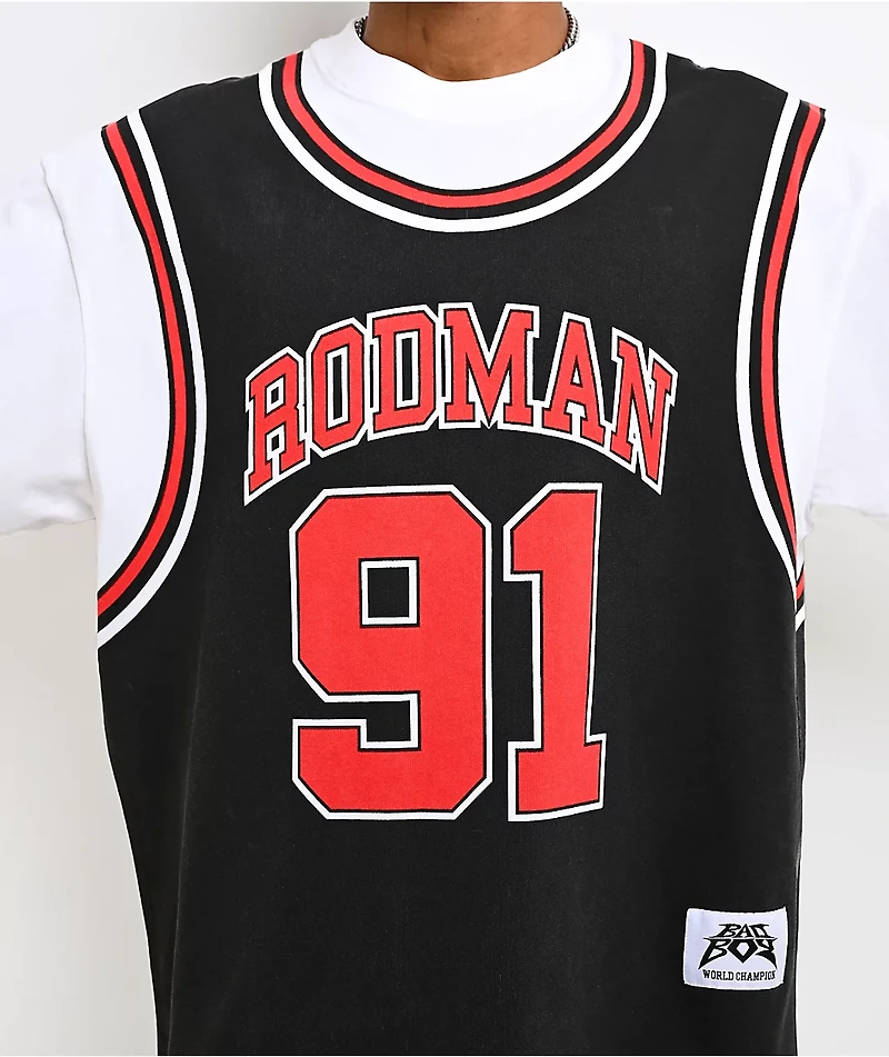 Rodman Apparel Backwards Jersey Black & White T-Shirt