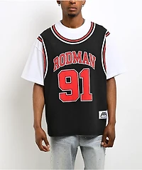 Rodman Apparel Backwards Jersey Black & White T-Shirt