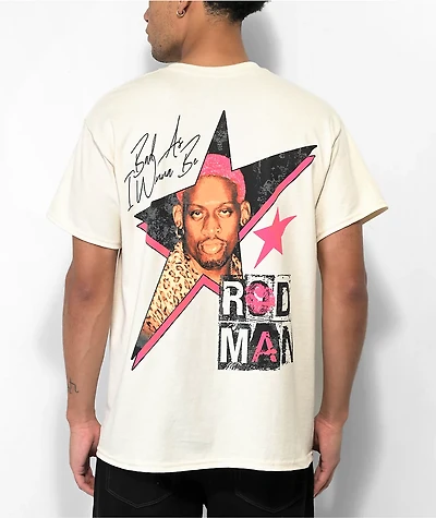 Rodman Apparel Bad As I Wanna Be Cream T-Shirt