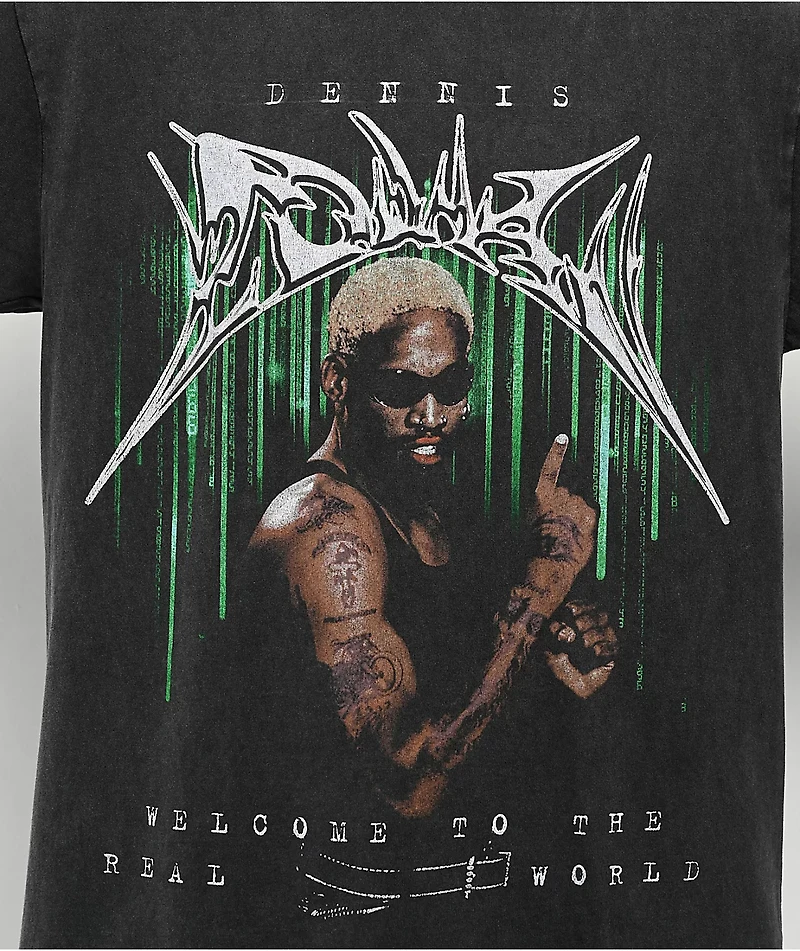Rodman Apparel Digital Rain Black Wash T-Shirt