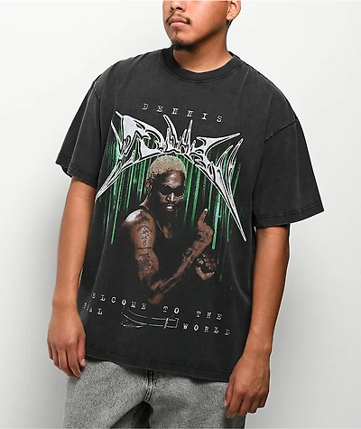 Rodman Apparel Digital Rain Black Wash T-Shirt