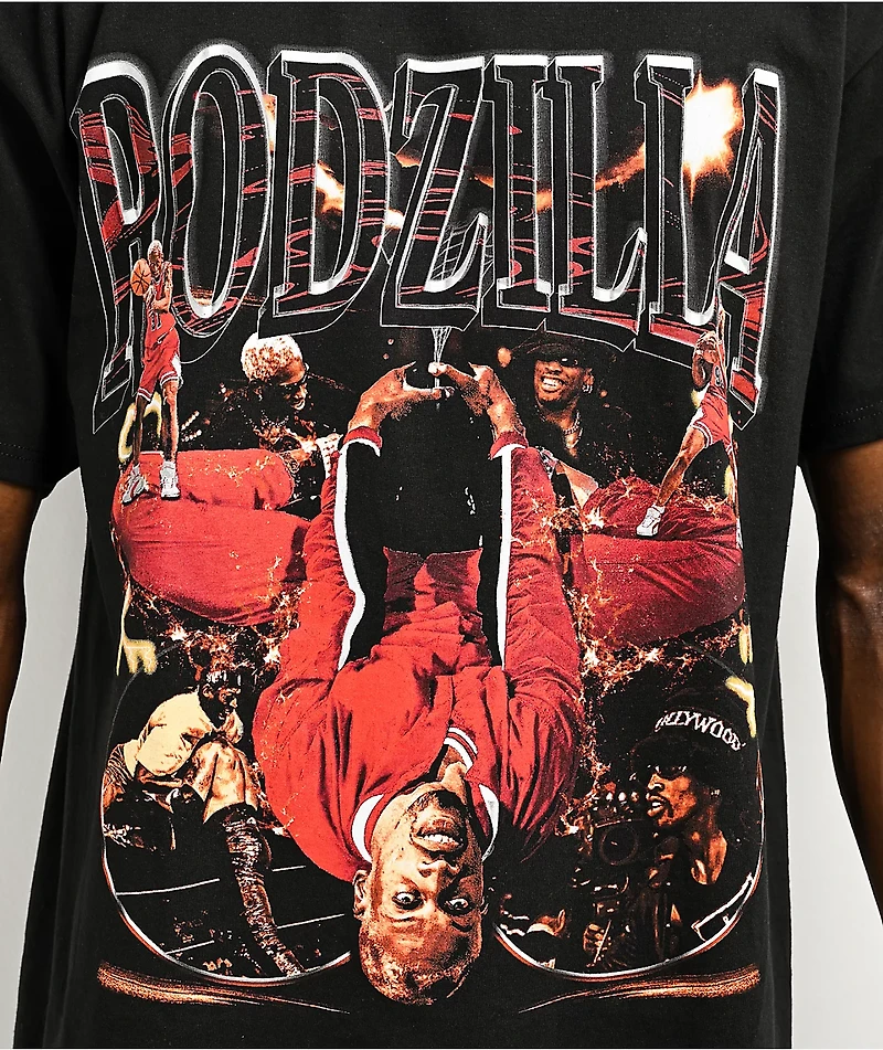 Rodman Apparel Flipped Bootleg Black T-Shirt