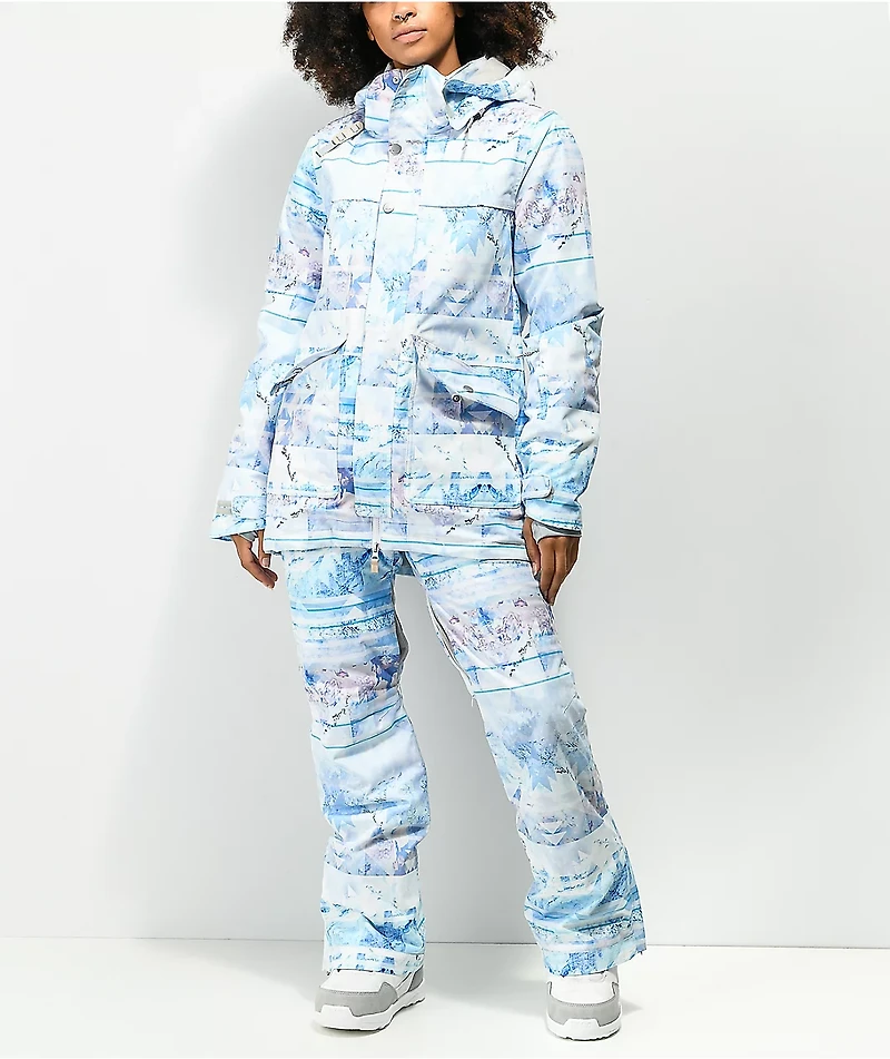 Rojo Snow Day Snowscape 15K Snowboard Bib Pants
