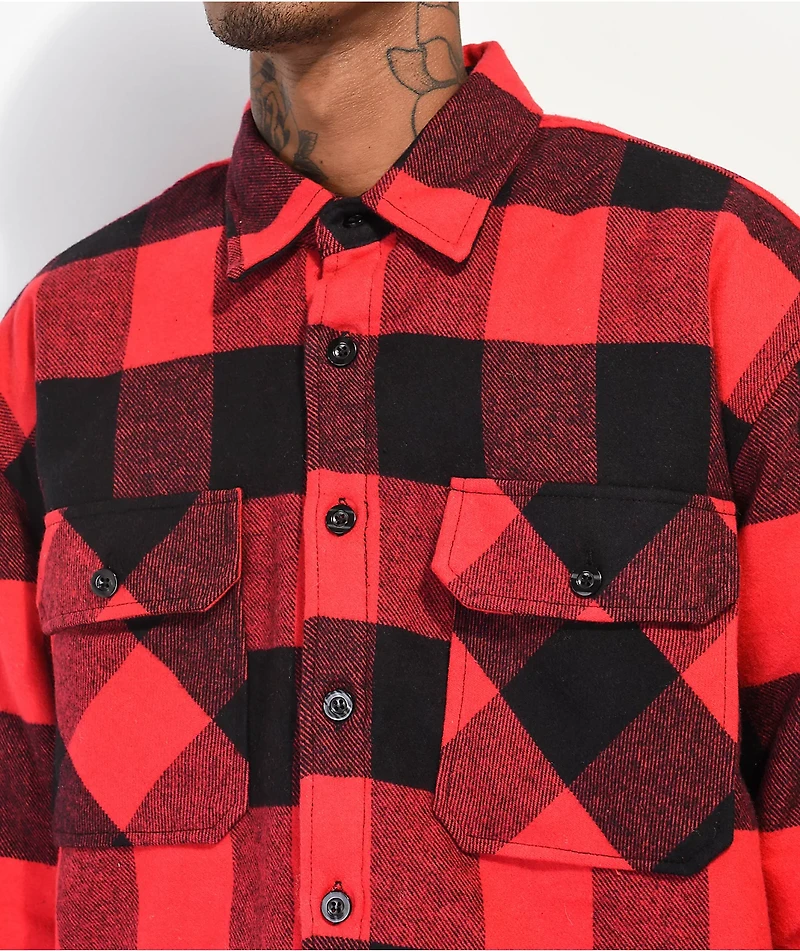 Rothco Buffalo Red & Black Plaid Quilted Jacket