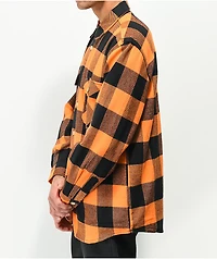 Rothco Heavy Orange & Black Plaid Flannel Shirt
