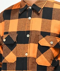 Rothco Heavy Orange & Black Plaid Flannel Shirt