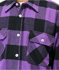 Rothco Heavyweight Purple Plaid Flannel Shirt