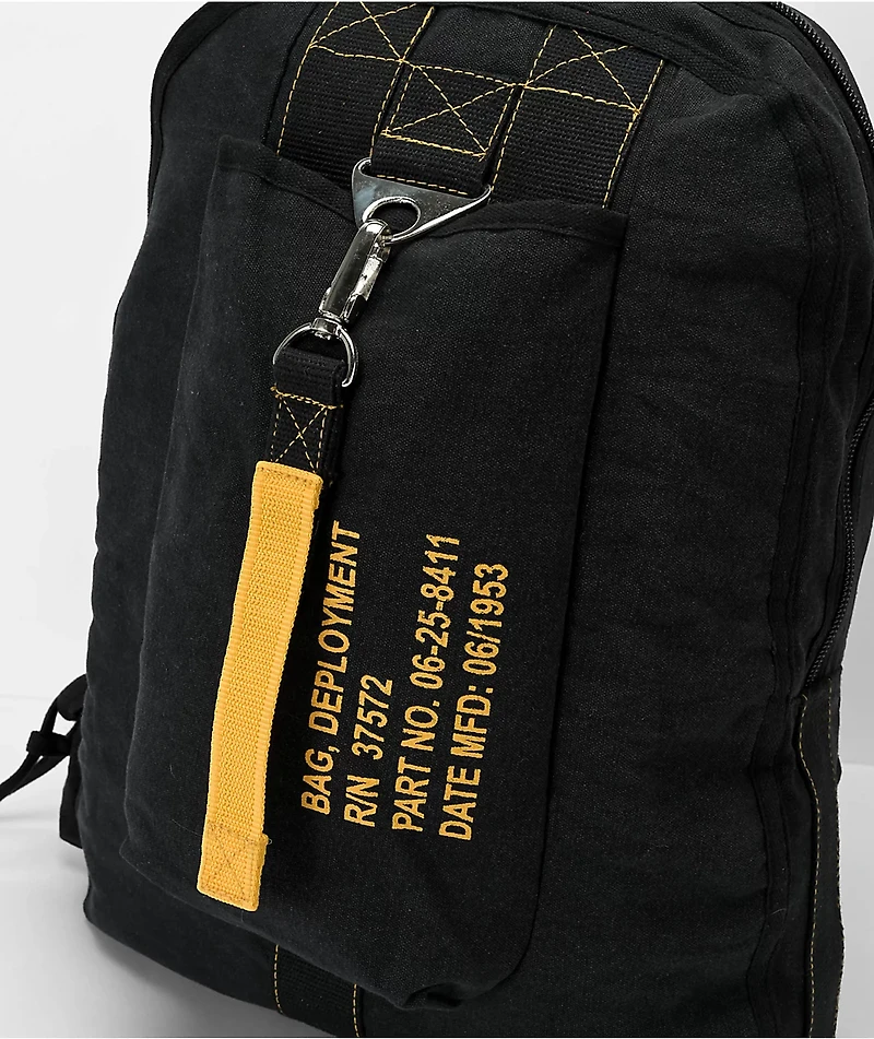 Rothco Vintage Black Canvas Backpack