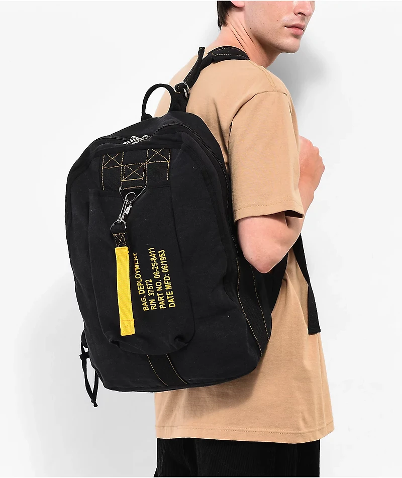 Rothco Vintage Black Canvas Backpack