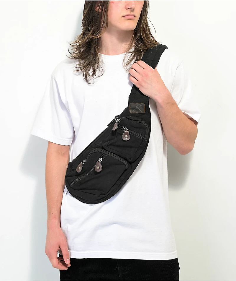 Rothco Vintage Black Crossbody Bag