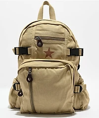 Rothco Vintage Canvas Compact Khaki Backpack