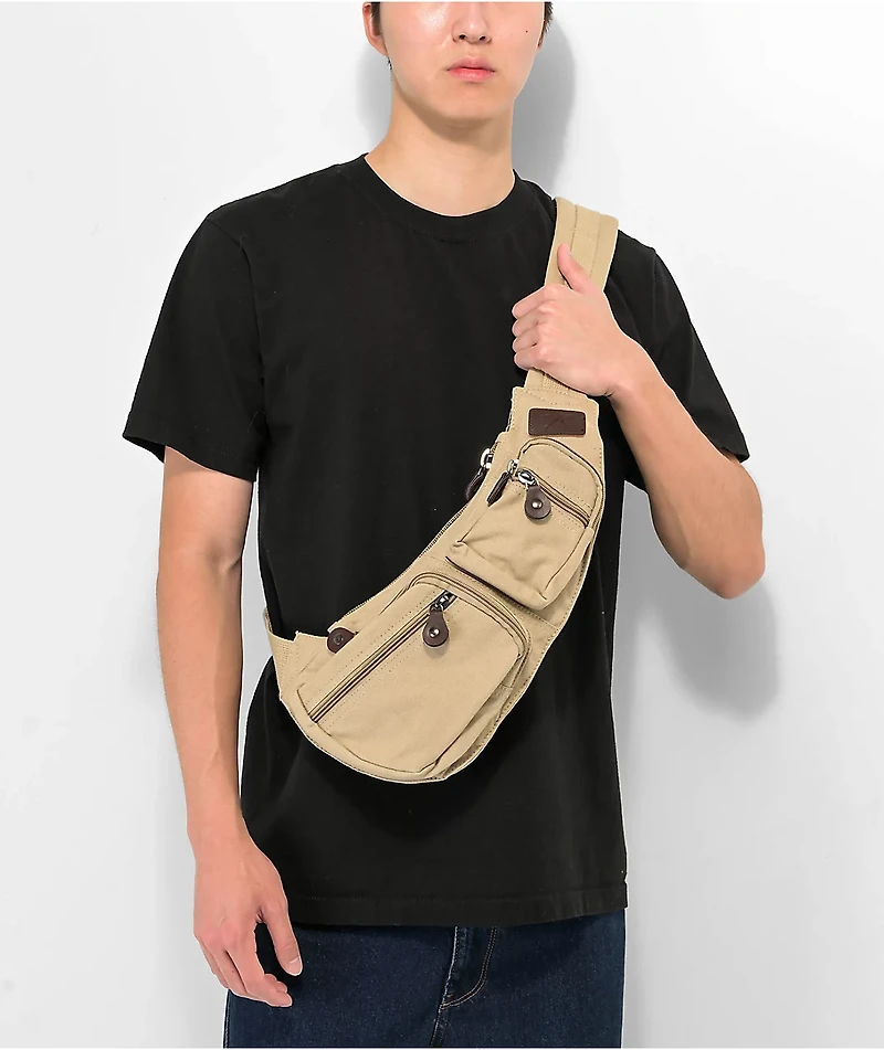 Rothco Vintage Khaki Crossbody Bag