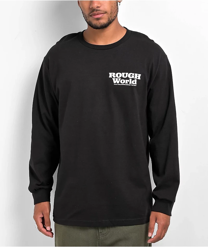 Rough World Blueprint Black Long Sleeve T-Shirt