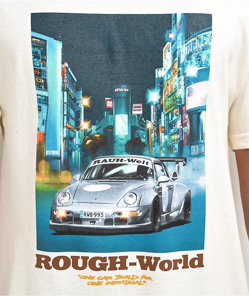 Rough World City Lights Natural T-Shirt
