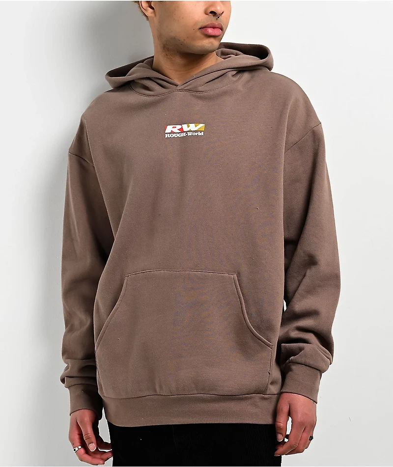 Rough World Drift Brown Hoodie