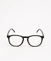 Round Black & Clear Blue Light Glasses