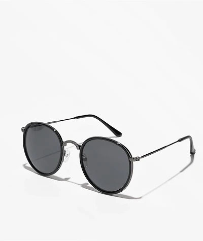 Round Frame Black Sunglasses