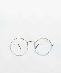 Round Silver Blue Light Glasses