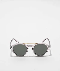 Round Translucent Purple & Grey Sunglasses