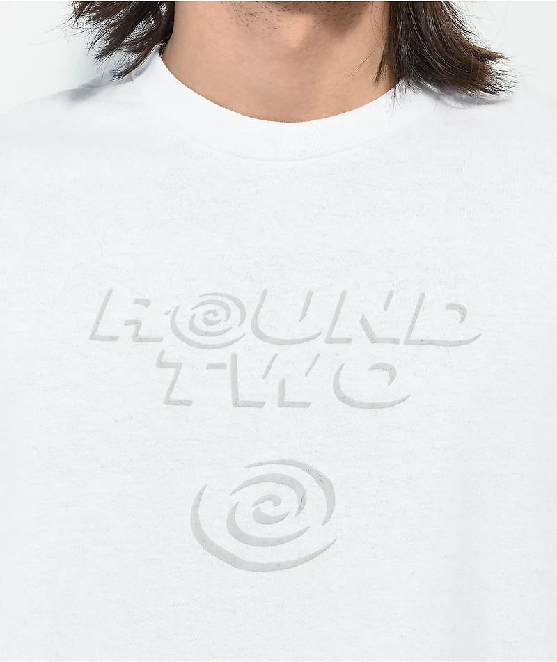 Round Two Puff Print White T-Shirt