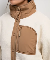 Roxy Axel Vanilla Sherpa Button Up Jacket