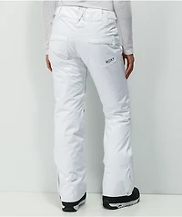 Roxy Backyard White 10K Snowboard Pants