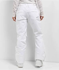 Roxy Backyard White 10K Snowboard Pants