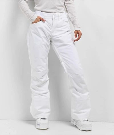 Roxy Backyard White 10K Snowboard Pants