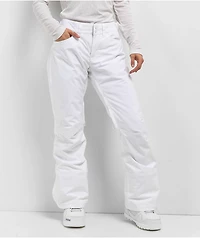 Roxy Backyard White 10K Snowboard Pants