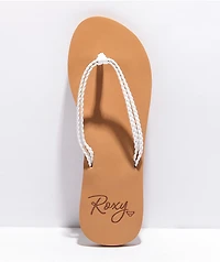 Roxy Costas White & Tan Sandals