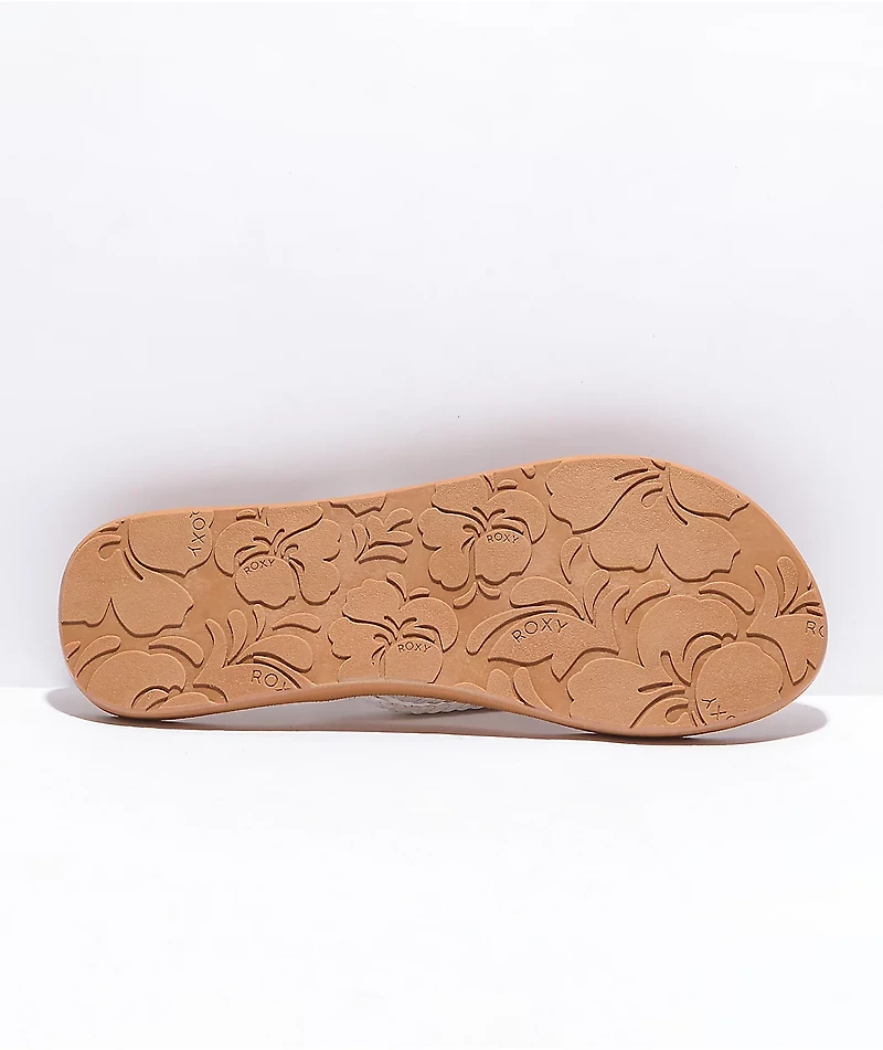 Roxy Costas White & Tan Sandals