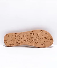 Roxy Costas White & Tan Sandals