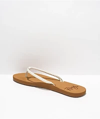 Roxy Costas White & Tan Sandals