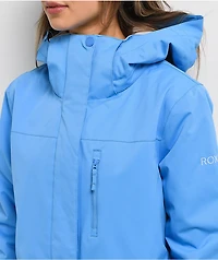 Roxy Jetty Block Azure Blue Clouds 10K Snowboard Jacket